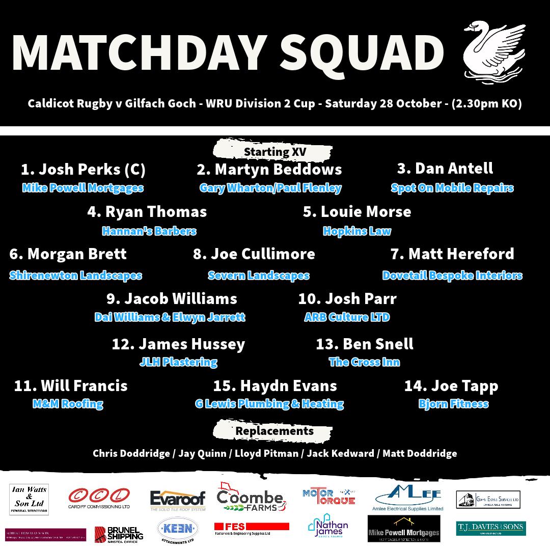 CaldicotRFC's tweet photo. YOUR SQUAD to face Gilfach Goch in tomorrow's cup match! π
RWC final and Halloween social to follow afterwards! πΊ πΊ
#UpTheCot https://t.co/FqtTMibMbv