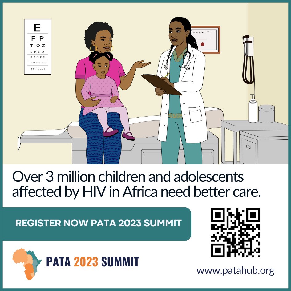 📢Over 3 million children and adolescents affected by HIV in Africa need better care. Let's change that at #PATA2023Summit! We're bringing together experts, health providers & communities to make a difference. #EndAIDS #HealthForAll Register now: patahub.org/pata-2023- summit/