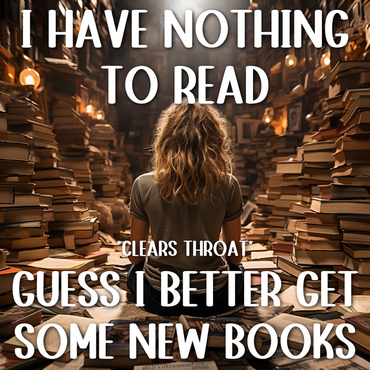 becausemybooks's tweet photo. Look, I won't say anything about your TBR pile if you don't say anything about mine, mmm'kay?
#BecauseAllTheBooks #TBRPile #NeedMoreBooks https://t.co/pukX6rjANL