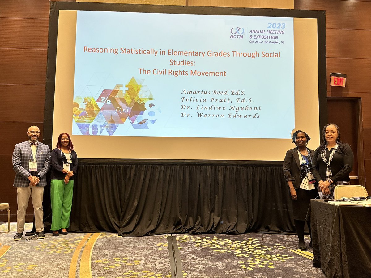 The <a href="/apsupdate/">ATL Public Schools</a> “Atlanta Crew” (that’s the name they gave us) 😂was back together sharing and engaging at the #NCTMDC23 <a href="/NCTM/">NCTM</a> <a href="/AmariusR/">Amarius Reed</a> <a href="/DrLNgubeni/">Dr. Lindiwe Ngubeni</a> <a href="/fpratt_eds/">Felicia Pratt</a>
