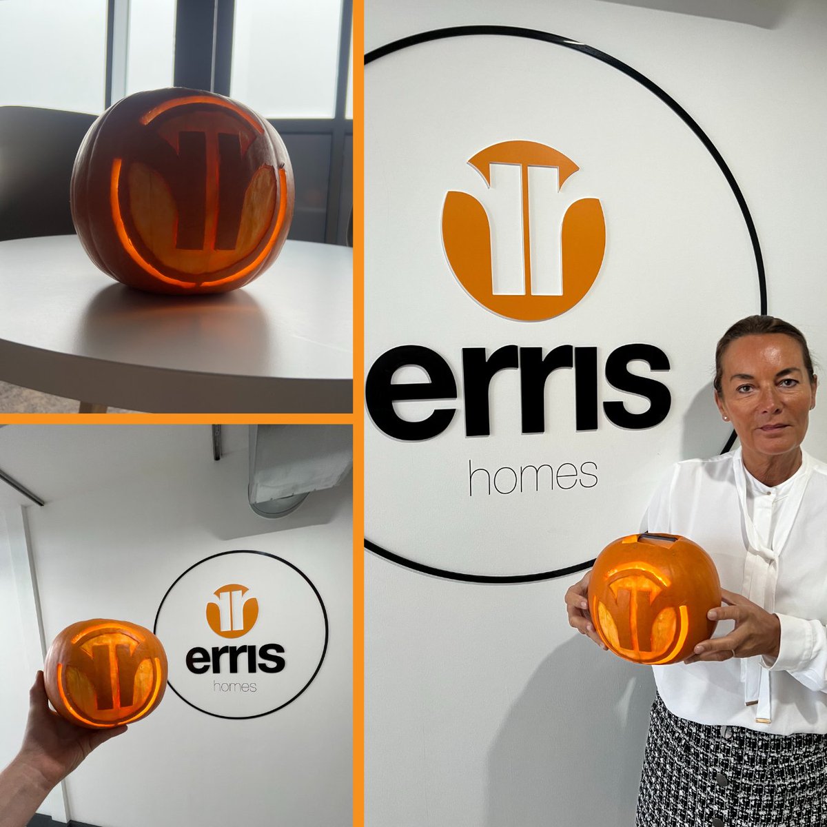 🎃 No tricks - just treats! With so many benefits included when you buy with us, why not see how we can help YOU with our range of new builds available today!

👻 From everyone here at Erris Homes, we hope you all enjoy a happy Halloween (and our hauntingly beautiful pumpkin)!