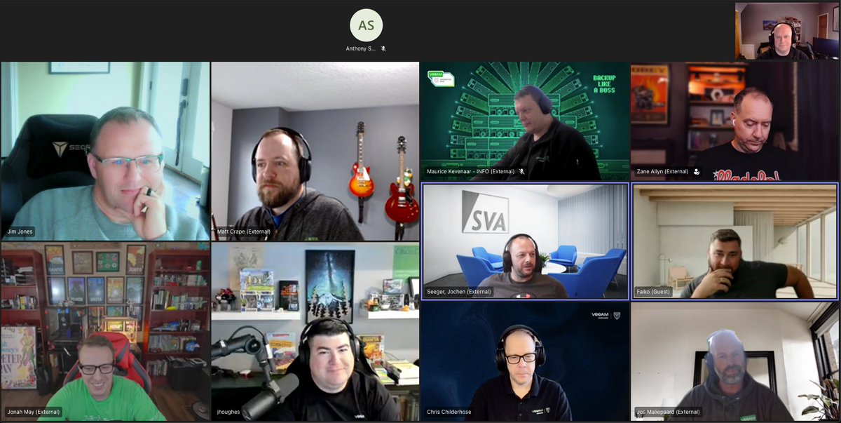 Craig Dalrymple (@cragdoo) on Twitter photo Weekly <a href="/VeeamVanguard/">VeeamVanguard</a> catchup and last one before v100 summit in Prague next week...so all summit talk.
<a href="/k00laidIT/">Jim Jones</a> <a href="/MattThatITGuy/">Matt Crape</a> <a href="/mkevenaar/">Maurice Kevenaar</a> <a href="/allynz/">Zane Allyn</a> <a href="/JonahMayRocks/">Jonah May</a> <a href="/jhoughes/">Joe Houghes @jhoughes@vmst.io</a> <a href="/Falko_Banaszak/">Falko Banaszak</a> <a href="/Homerjay79/">Jochen Seeger</a> <a href="/cchilderhose/">Chris Childerhose</a> <a href="/JosMaliepaard/">Jos Maliepaard</a>
#VeeamVanguard #Veeam100 Weekly <a href="/VeeamVanguard/">VeeamVanguard</a> catchup and last one before v100 summit in Prague next week...so all summit talk.
<a href="/k00laidIT/">Jim Jones</a> <a href="/MattThatITGuy/">Matt Crape</a> <a href="/mkevenaar/">Maurice Kevenaar</a> <a href="/allynz/">Zane Allyn</a> <a href="/JonahMayRocks/">Jonah May</a> <a href="/jhoughes/">Joe Houghes @jhoughes@vmst.io</a> <a href="/Falko_Banaszak/">Falko Banaszak</a> <a href="/Homerjay79/">Jochen Seeger</a> <a href="/cchilderhose/">Chris Childerhose</a> <a href="/JosMaliepaard/">Jos Maliepaard</a>
#VeeamVanguard #Veeam100