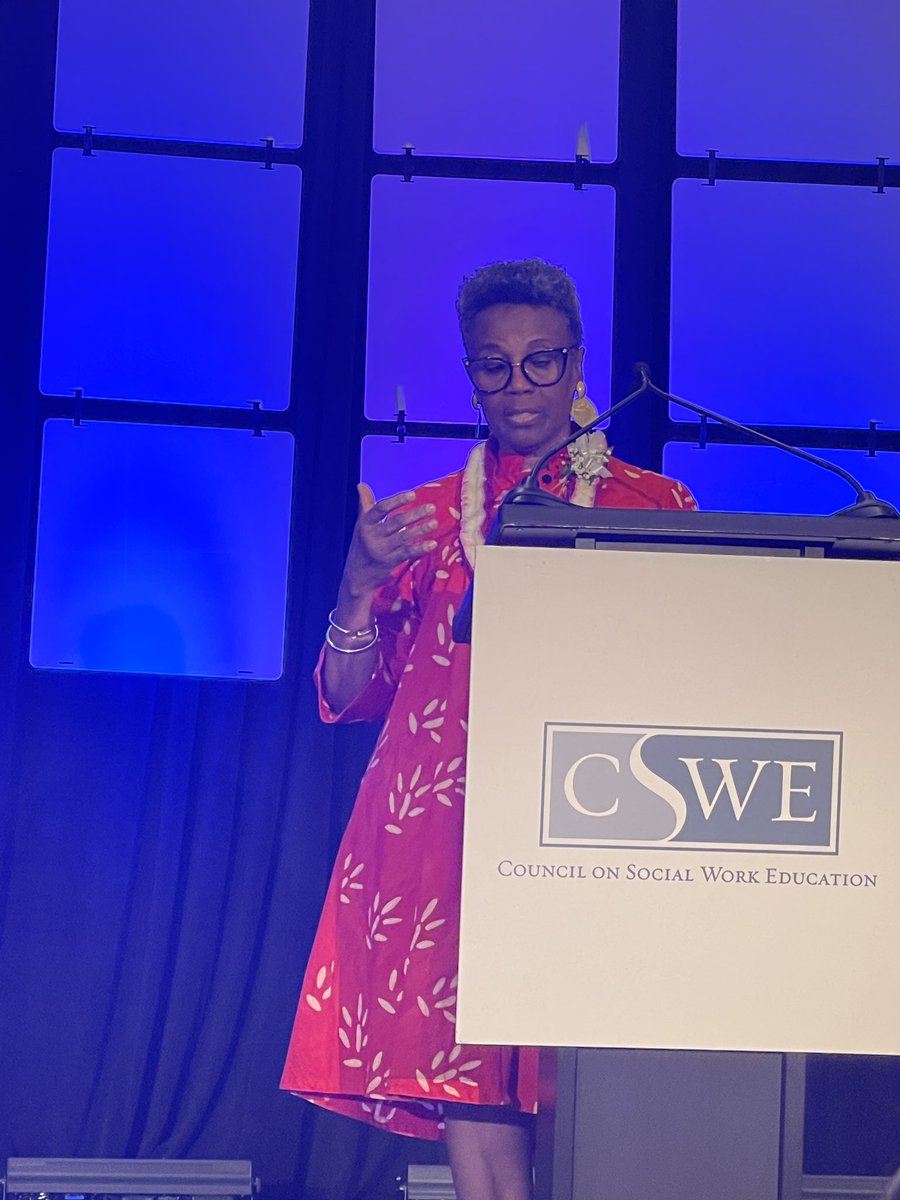 drvrd_b3's tweet image. Dean JENNY JONES is speaking!! @CSocialWorkEd #CSWE23 #CarlAScottLecture