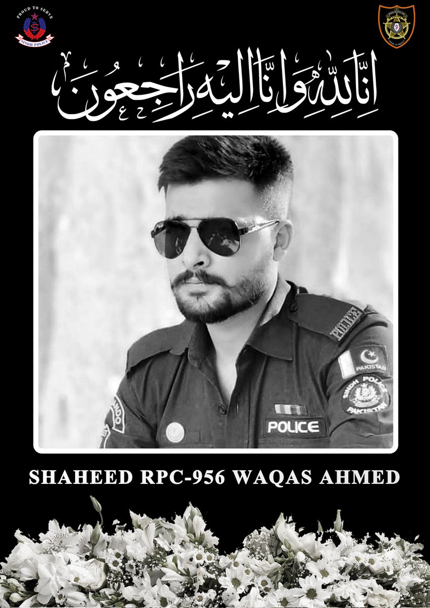 ssusindhpolice's tweet photo. وَلَا تَقُولُوا۟ لِمَن يُقْتَلُ فِى سَبِيلِ ٱللَّـهِ أَمْوَٰتٌۢ ۚ بَلْ أَحْيَآءٌ وَلَـٰكِن لَّا تَشْعُرُونَ (154)

An under-training SSU Commando RPC-956 Waqas Ahmed embraced martyrdom during training today. https://t.co/cDm6OjJFa3