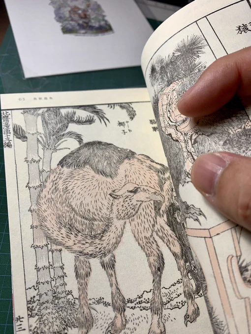 最近は絵に行き詰まると、この「北斎漫画」をパラパラめくって気持ちをリフレッシュしています。この本、ポストカードサイズなんですが凄い濃厚な線画がたくさん堪能できるので凄くオススメです😊 