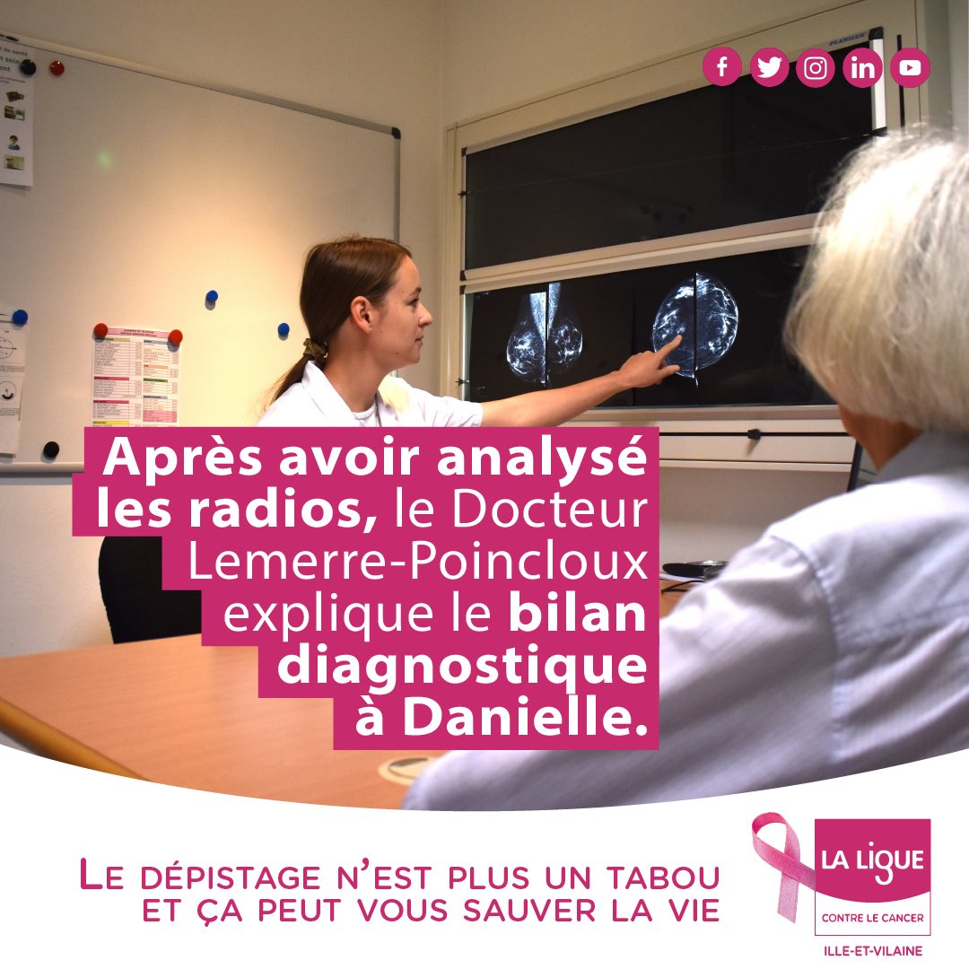 [ Octobre Rose 🎀]

Une fois les examens réalisés, le Docteur LEMERRE-POINCLOUX, prend le temps d’expliquer à Danielle ses résultats. 🗣️

🌐bit.ly/OctobreRoseSei…

#LigueCancer #OctobreRose #CesSeinsJyTiens #JaimeMesSeins #Prévention