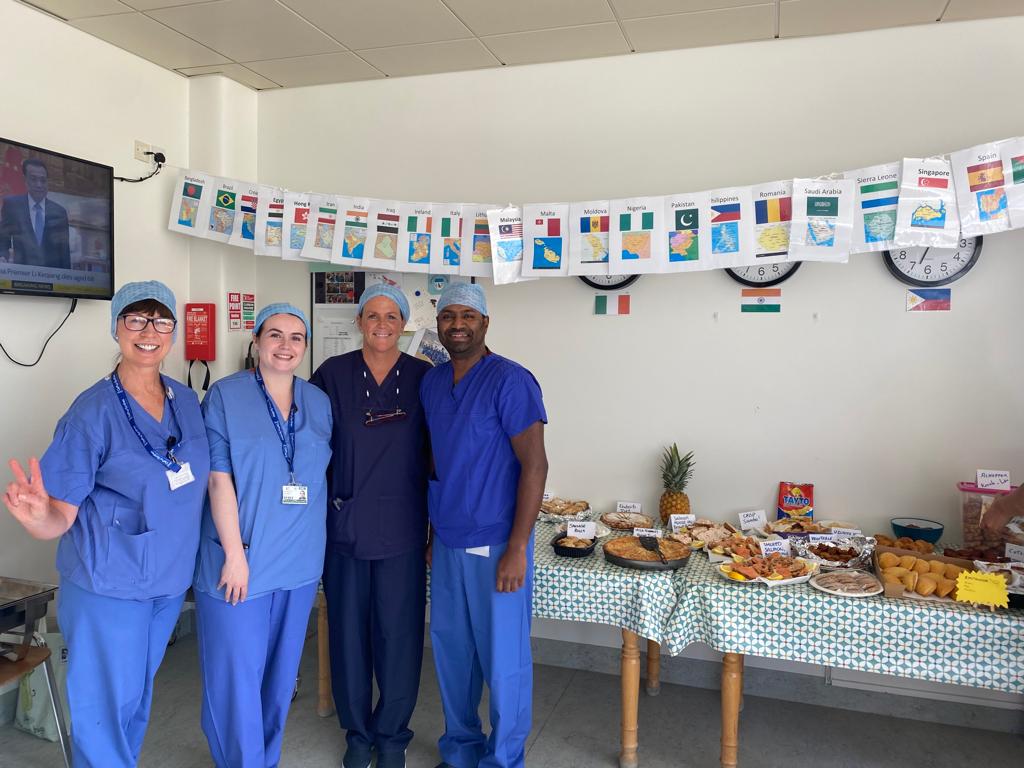 Loz3393's tweet photo. Celebrating Cultural Diversity here in Connolly Hospital today ! Fantastic Food offerings from around the world 🌎 #CulturalDiversity #ConnollyHospital #Oepratingdepartment @ConnollyNursing @RCSI_Nursing https://t.co/gczpXLqVv5