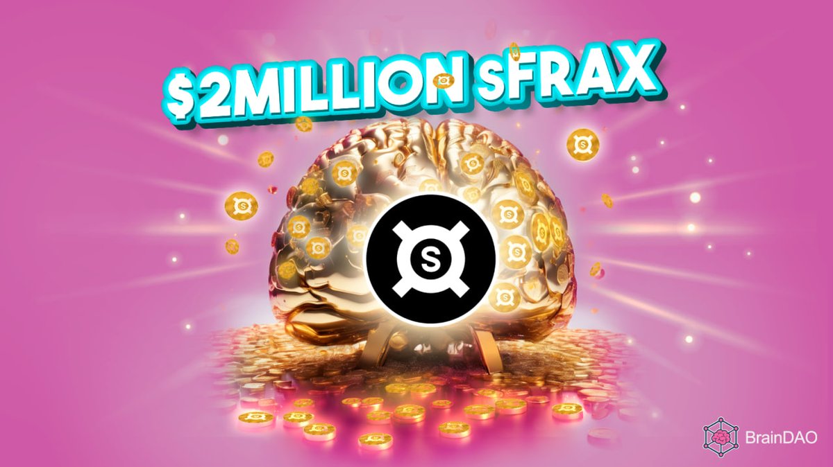 We are excited to announce that the BrainDAO treasury has acquired 2,100,000 sFRAX through @fraxfinance's ERC4626 staking vault. The yield from the Staked FRAX vault is primarily derived from real-world asset (RWA) strategies. The BrainDAO development team is actively working…