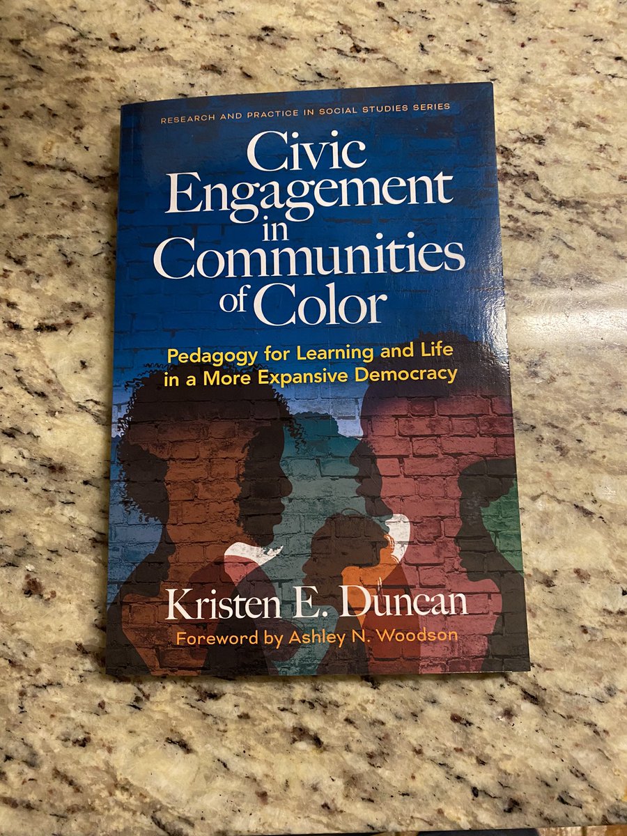 It’s officially pub day! If you have t already, please pick up your copy of my edited volume! And a HUGE thank you to the authors for your amazing contributions!!! tcpress.com/civic-engageme…