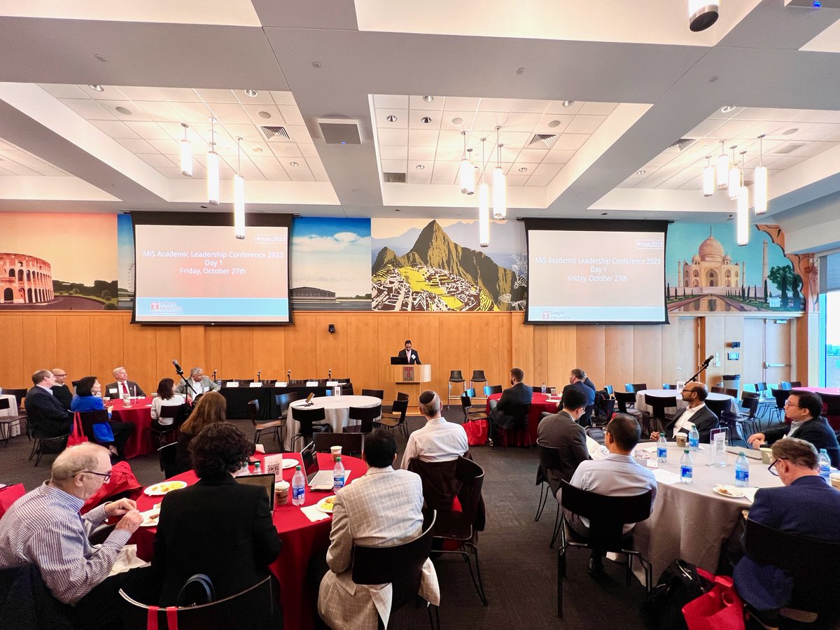 Sunil Wattal (<a href="/swattal/">Sunil Wattal</a>) opens the Annual MIS Academic Leadership Conference 2023 at <a href="/thefoxschool/">Fox School</a> #MALC23