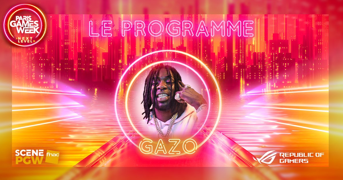 Incroyable nouvelle ! <a href="/GazoMlg/">GAZO 🚫🎮</a>, l'un des plus gros rappeurs 🇫🇷 et parrain de la #BSBELEAGUE sur #NBA2K24, sera sur la grande Scène #PGW x <a href="/Fnac/">Fnac</a> pour la remise des prix de la finale #BSBELEAGUE 🏅
 
Finale palpitante qui se tiendra sur le stand d’<a href="/ASUS_ROG_FR/">ROG France</a> à la #PGWNextLevel🏀