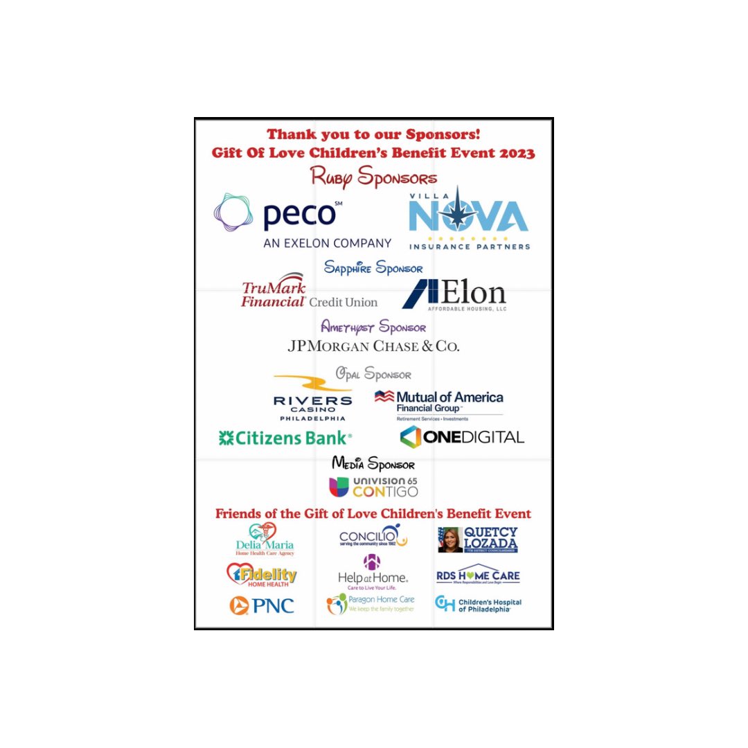 A million thanks to all of our Sponsors who partnered up with APM to make our Gift Of Love Benefit Event a successful one! When: November 2, 2023 Where: Union Trust 717 Chestnut St. Philadelphia, PA Time: 6 PM - 9 PM