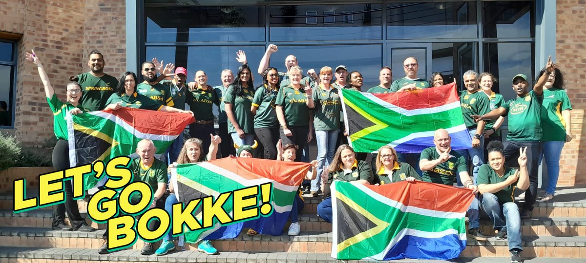 DCCTechnologies's tweet photo. DCC Technologies is wishing the Springboks the best of luck in the Rugby World Cup 2023 Final tomorrow. Bring it home Bokke! #dcctechnologies #spingboks #sarugby #rugbyworldcup2023 https://t.co/WQfS2O6e14