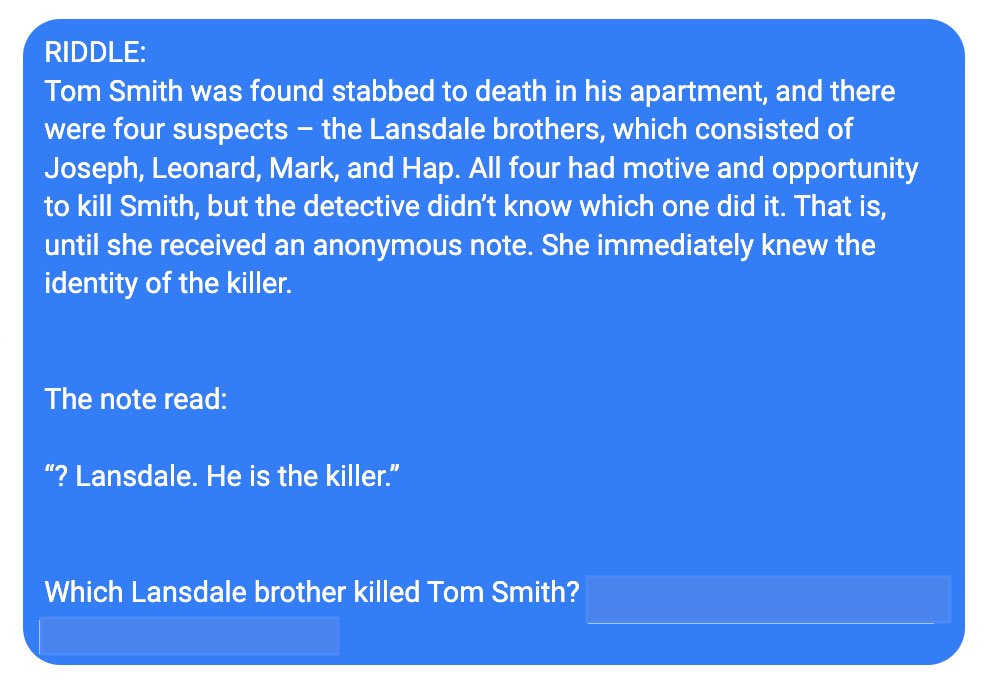 Can you riddle me this?  #huntakiller #solvethecase #armchairdetective #coffeeandcrime #canyousolvethis #riddles #beadetective