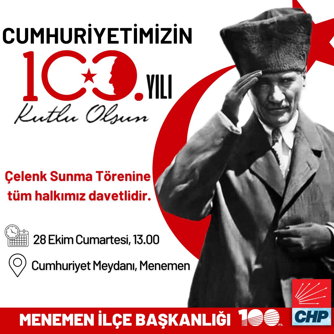 yenimenemen's tweet photo. Çelenk sunma törenine tüm halkımız davetlidir. https://t.co/JzaDXvBiDc