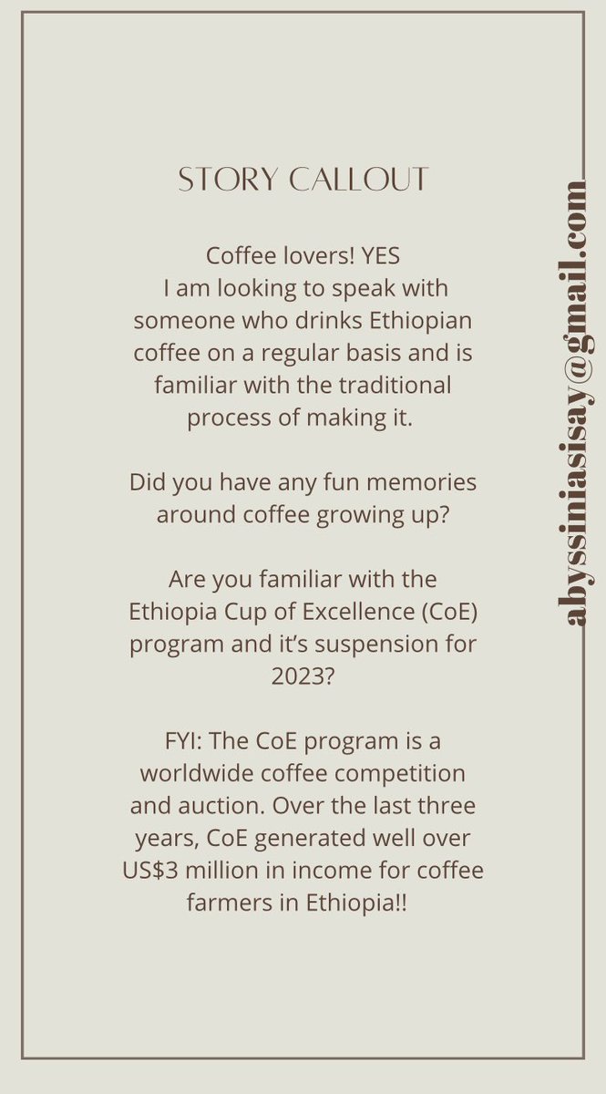 Looking for someone to speak with about coffee over coffee! 🙃 Reach out, I’d love to hear from you!! #ethiopiancoffee #Coffee #CoE