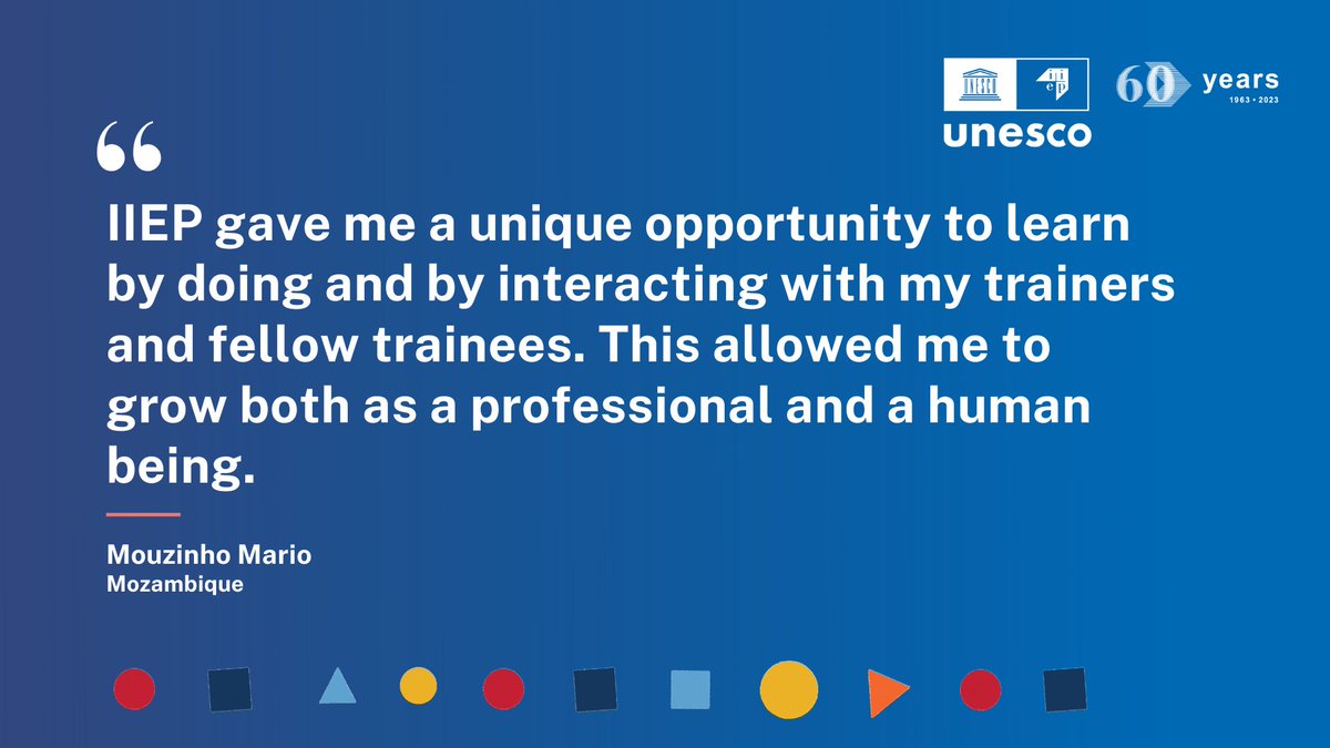 #DYK: IIEP has trained 24,000 people from 183 countries over the past six decades? To mark #IIEP60years, we asked some of our alumni their most meaningful aspect of engaging with us👇🌍 🔜Find out more at our 60th Anniversary Symposium on 8-9 Nov: at.iiep.unesco.org/symposium60-en