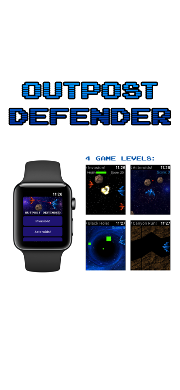 Mix_Interactive's tweet image. 🛠️Built with #SpriteKit, Outpost Defender has four retro mini-games right on your wrist. #AppleWatch