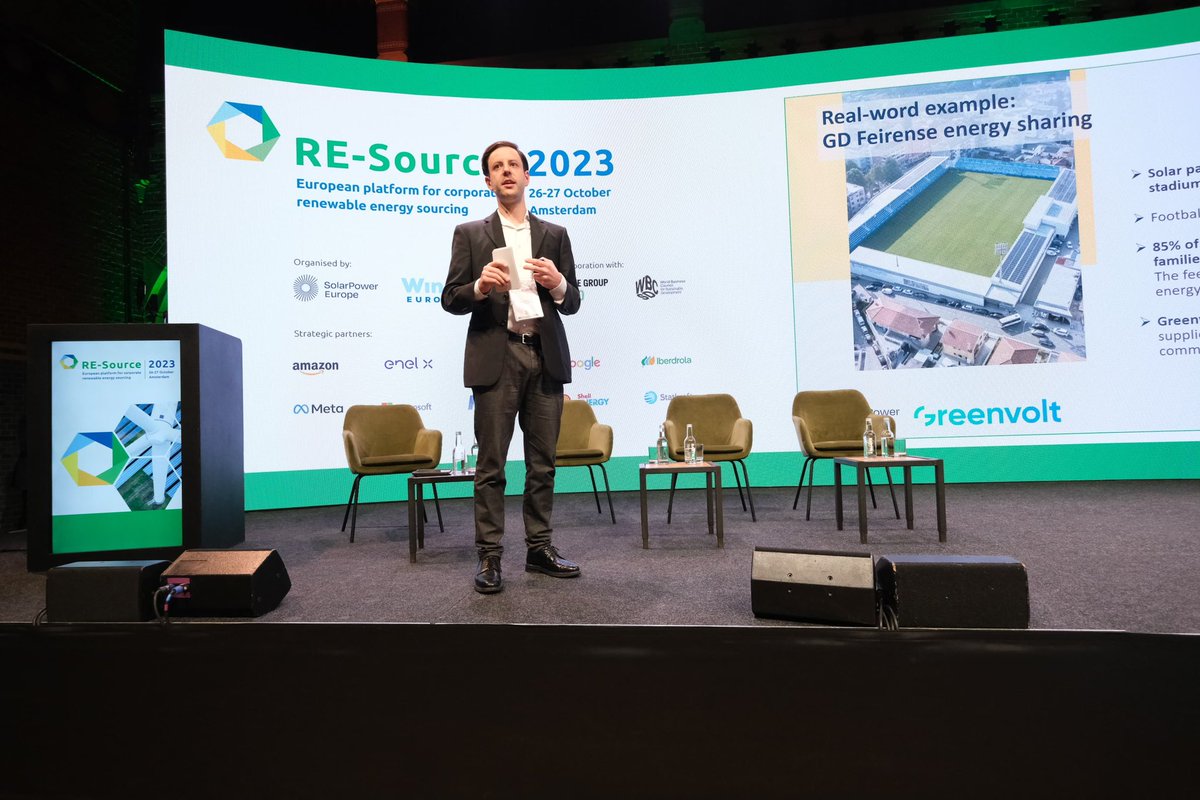 SolarPowerEU's tweet photo. “2022 was an exceptional year for #solar. We expect rooftop solar to double to 340 GW by 2027
The numbers are strong but the potential is even stronger”
Our Policy Advisor @osenberg_jan presented the opportunities for rooftop solar for companies at #RESource2023 https://t.co/UEKFDG70GG