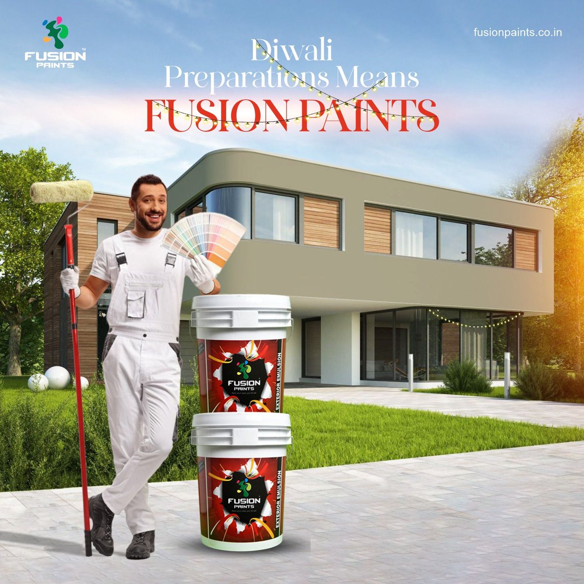 With vibrant colours and Intricate designs, it's time for Diwali preparations. Try Fusion Paints and make your house look beautiful.

#fusionpaints #wallpaints #housepaints #painting #colours #newshades #diwalipreparation #diwalipainting #diwalidecoration