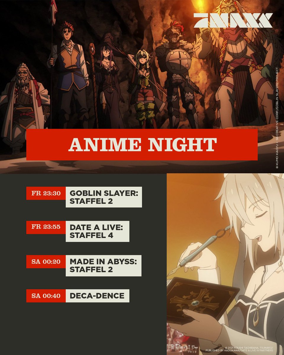 Und das ist das Lineup unserer heutigen #AnimeNight  👇🥰 #HomeOfAnime