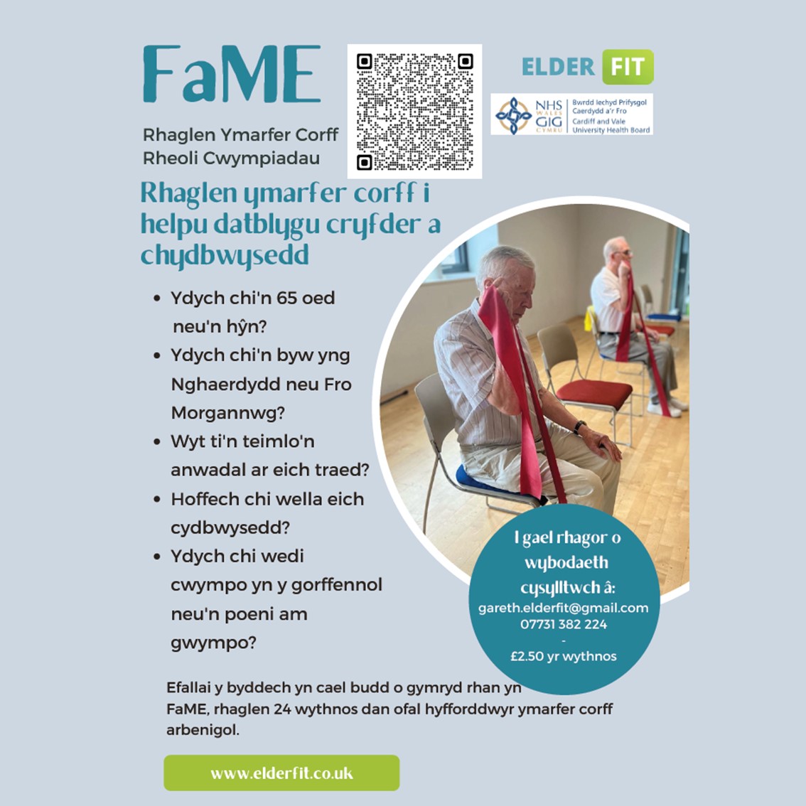 FaME - A falls management exercise programme with ElderFit #ImproveBalance #Strength #Balance