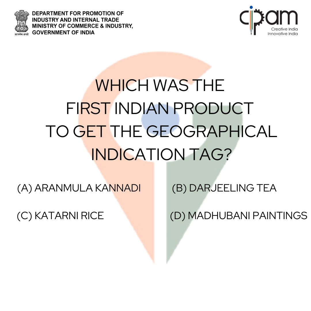 In this edition of #FunFridaysWithIP, take this quiz and explore the world of Geographical Indications. 

Comment your answer below! 

#LetsTalkIP 
#GIProducts 
#GeographicalIndications