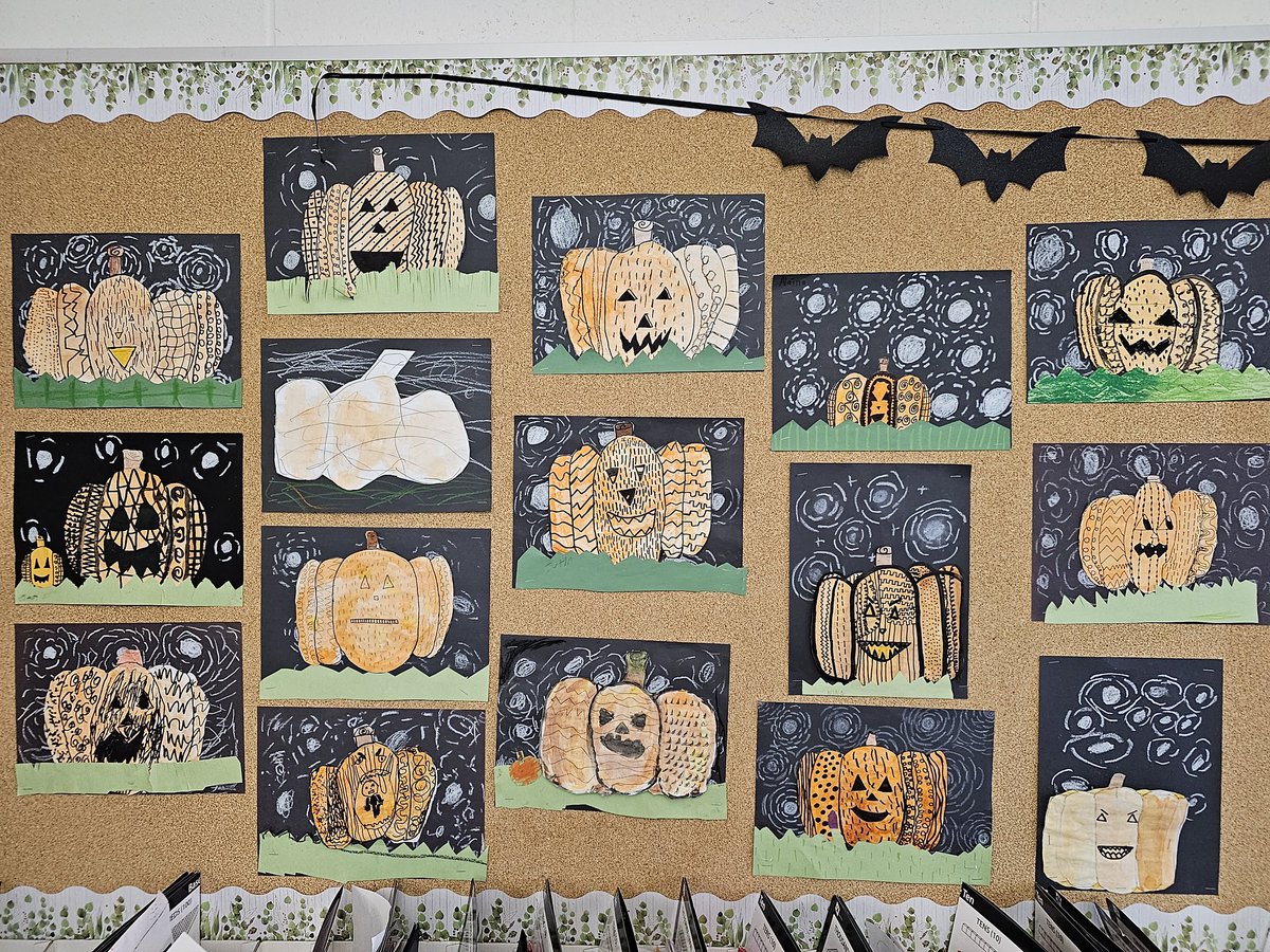 Our final products of our pumpkin line art! <a href="/StGregoryHCDSB/">St. Gregory</a>