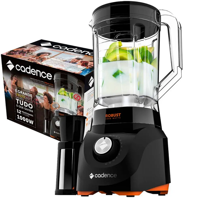 Liquidificador Robust, Preto, 110v, Cadence