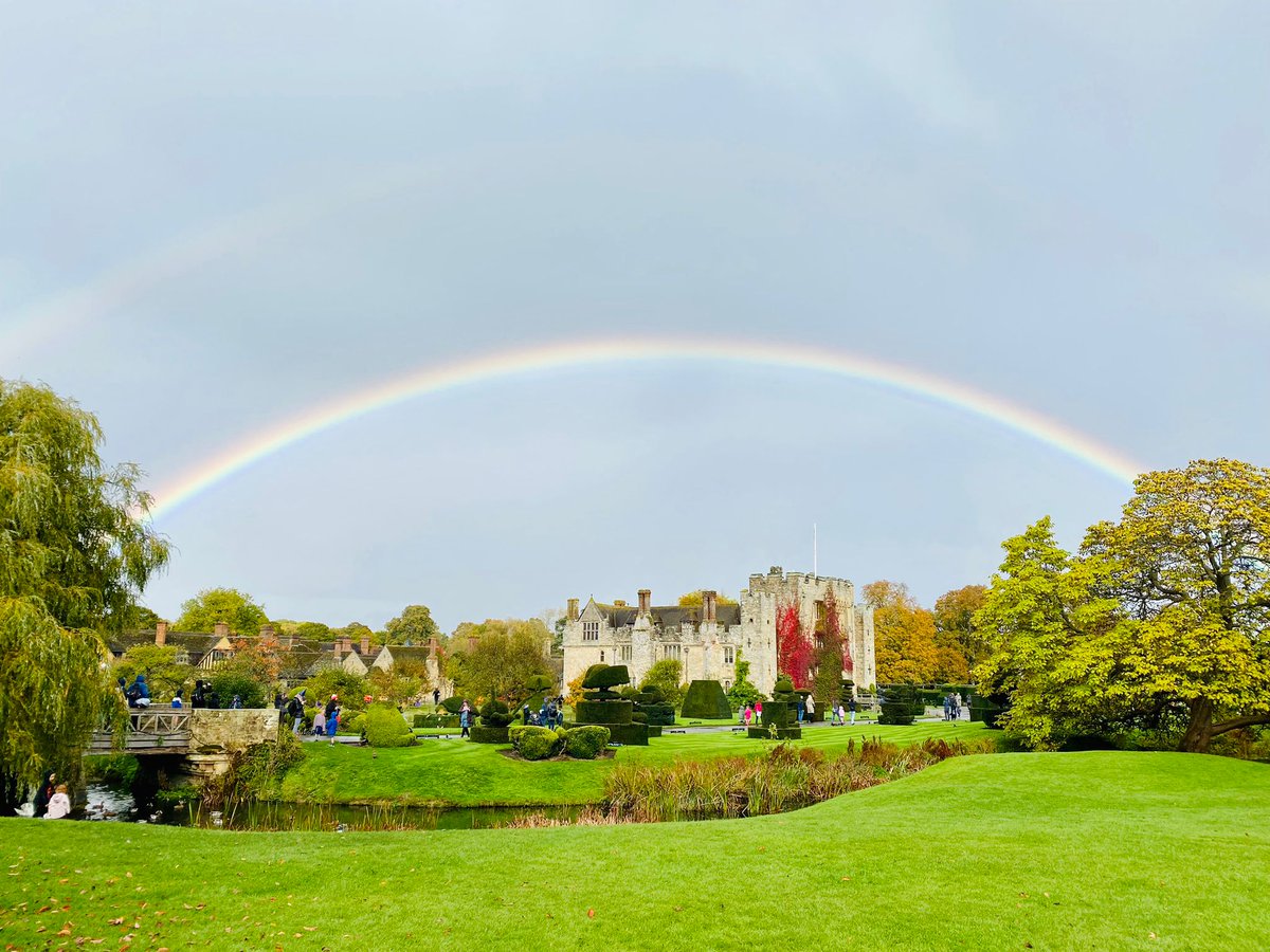 You can’t have a rainbow without a little rain ☔️ #HeverCastle #BBCWeather #Kent