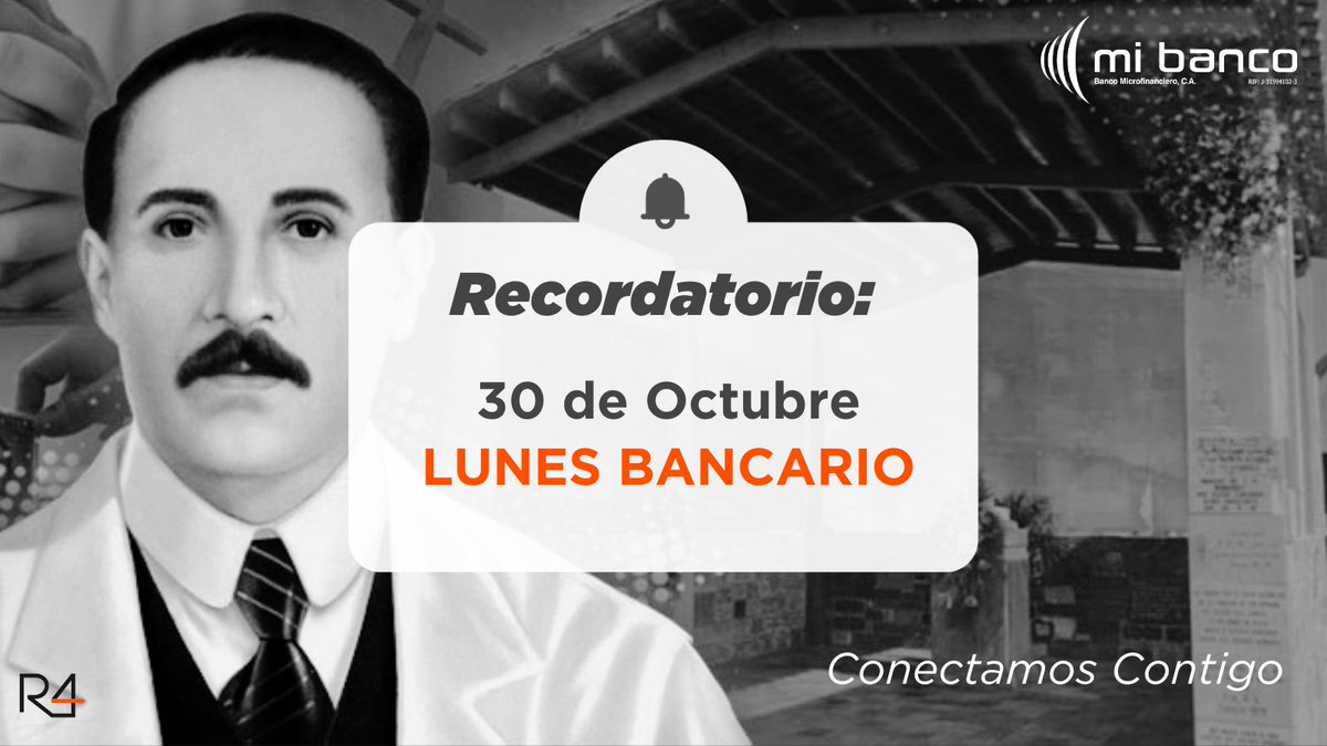 r4conectave's tweet photo. El lunes es el día del Doctor José Gregorio Hernández, y es feriado bancario en Venezuela. https://t.co/uF4Kvzoj1D