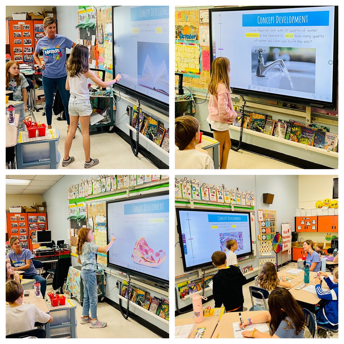 3rd graders solving their rounding problems today. <a href="/TweetsBellamy/">BellamyTweets</a> <a href="/MrsRossersClass/">Jennifer Rosser</a> <a href="/aredd21/">Ryan Redd</a> <a href="/KefLauren/">Lauren Kef</a> <a href="/NewHanoverCoSch/">New Hanover County Schools</a>