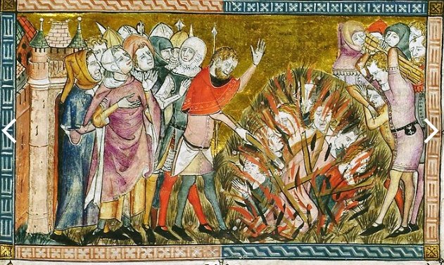 🚨Thread on France(#Black_death)1348👇

When we are now talking about the Jewish persecution how can we forgot about #France 1348 #BlackDeath where thousands of Jews were been slaughtered just bcoz of false allegations putted by a pastor on them.(1/4)