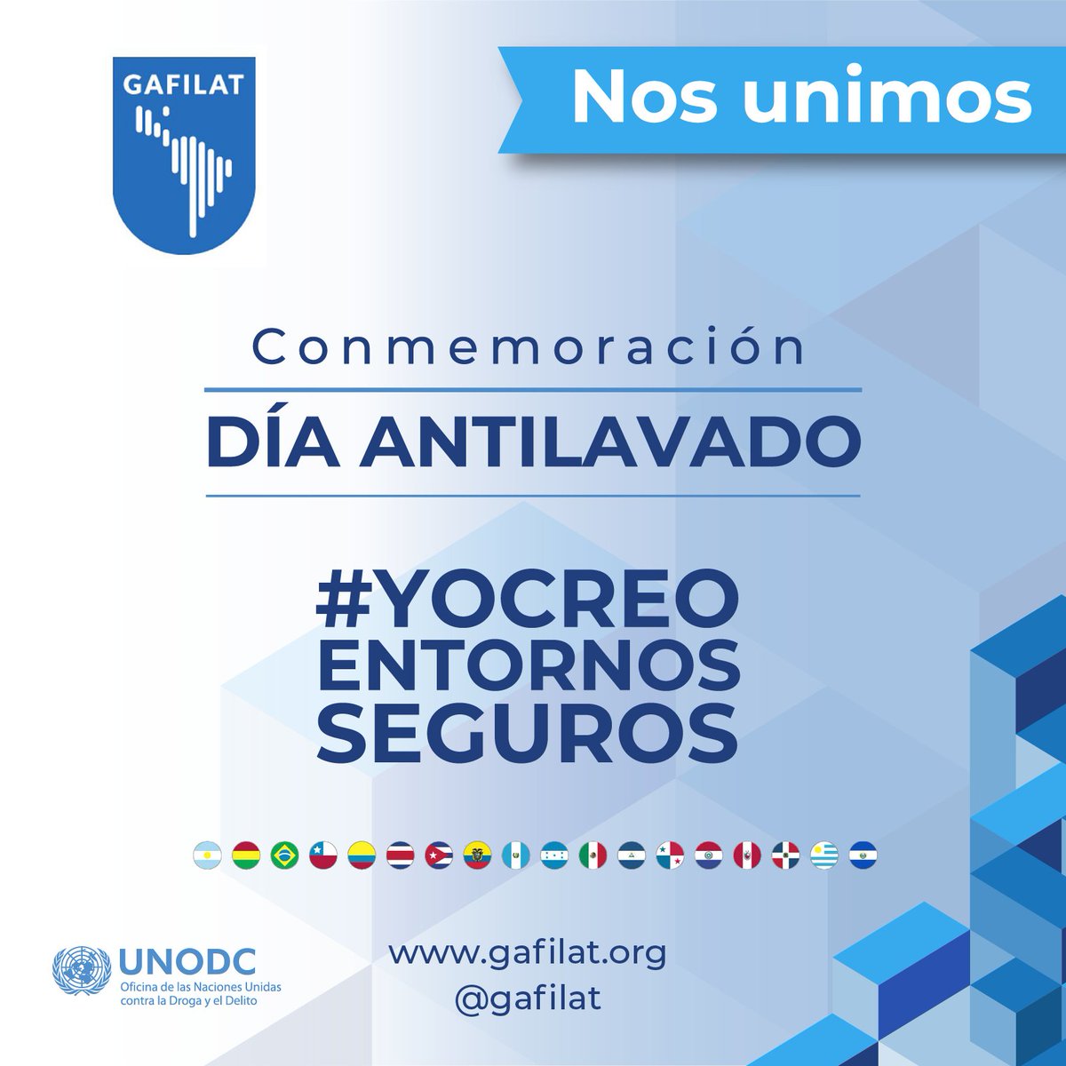 El 29 de octubre se celebra el Día Nacional de la Prevención del Lavado de Activos. El GAFILAT y sus países miembros redoblan sus esfuerzos y compromiso para continuar trabajando en la prevención de este flagelo. @UNODCROCOL
