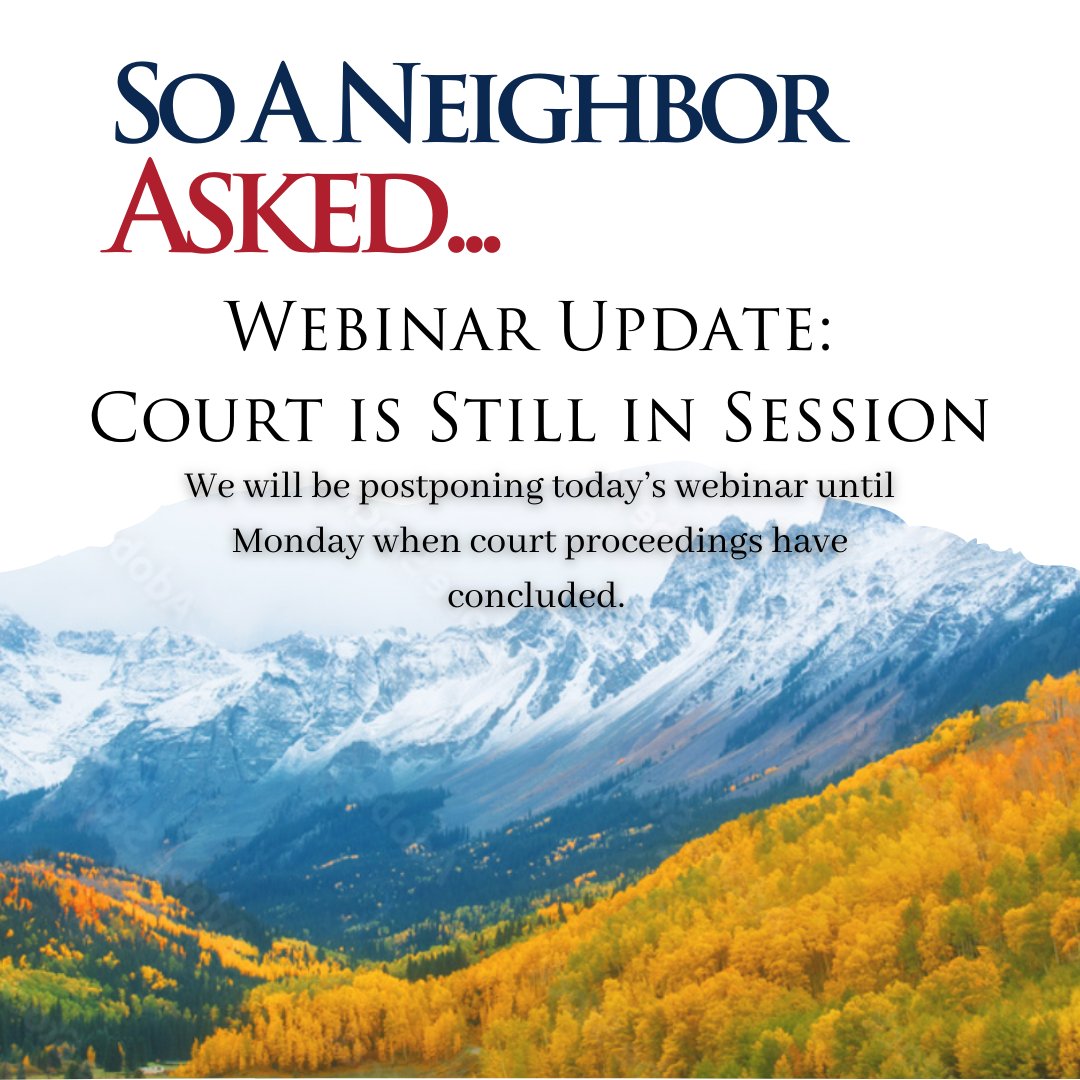 MSLF's tweet image. Our webinar has moved since court is still in session! We love protecting your 2nd amendment rights here at Mountain States and we can&apos;t wait to give you the full breakdown! Keep your eye out for updates on Monday! #webinar #secondammendment