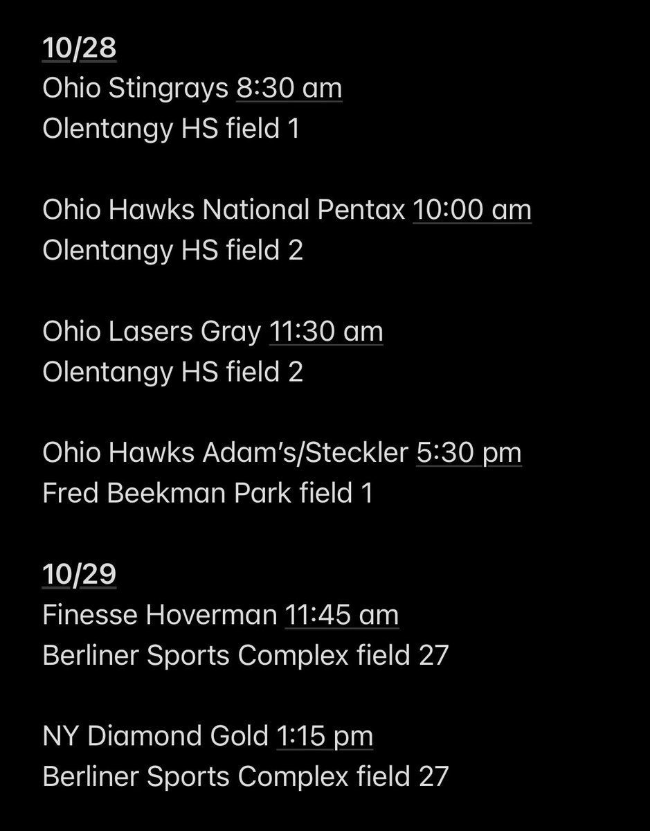 SydneyManring's tweet photo. UPDATED SCHEDULE FOR THIS WEEKEND!! @Coach_PetrieSB @RedFlashSB @CoachKnerem @AshlandUSball @CoachLeedy @UFOilerSoftball @OtterbeinSB @coachjanelhayes @RaginCajunsSB @rsmidwest @BBOS_Nation @ExtraInningSB @StriveSoftball @CoastRecruits https://t.co/60QEn9oagR