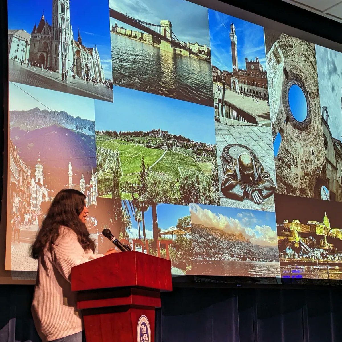 Thank you to Maya for presenting today's second #globalgab of the year  <a href="/ShoreRegional/">Shore Regional</a> . Maya presented on her month long journey through eastern and central Europe. #srhsgoesglobal
