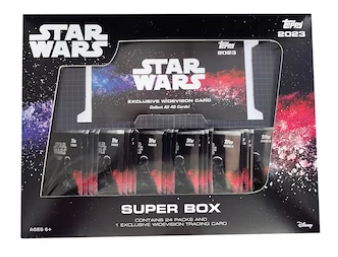CardPurchaser's tweet photo. Who wants a free 2023 Topps Star Wars "Super" box? 

Just follow @CardPurchaser, like this tweet, and reply with your favorite Star Wars character for a chance to win!

Winner drawn 11/1 at 9pm central! US shipping! I won't DM any links! https://t.co/L7GnSElyk0