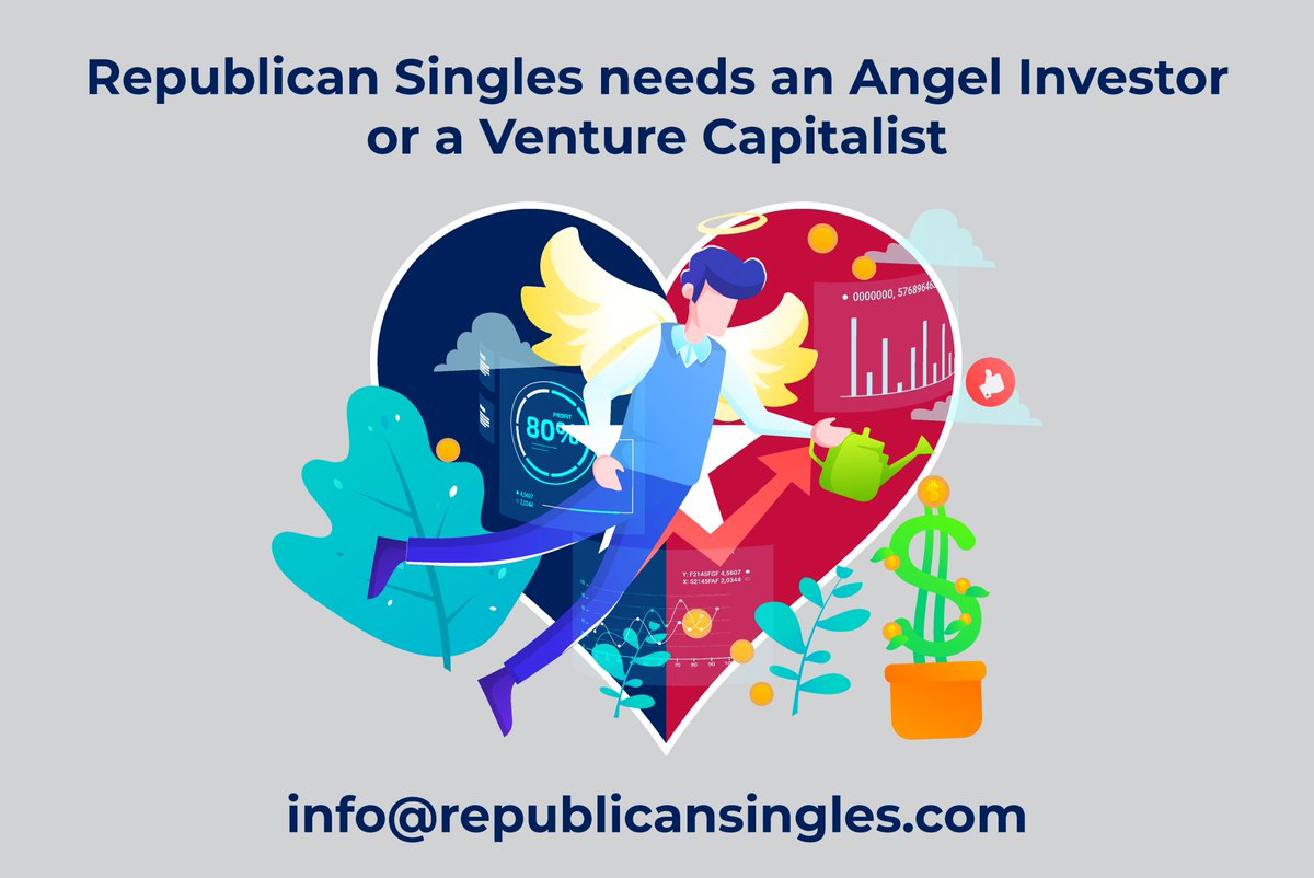 Republican Singles needs an Angel Investor or a Venture Capitalist for our marketing phase.
info@republicansingles.com
republicansingles.com

#angelinvestors #VentureCapital #onlinedating