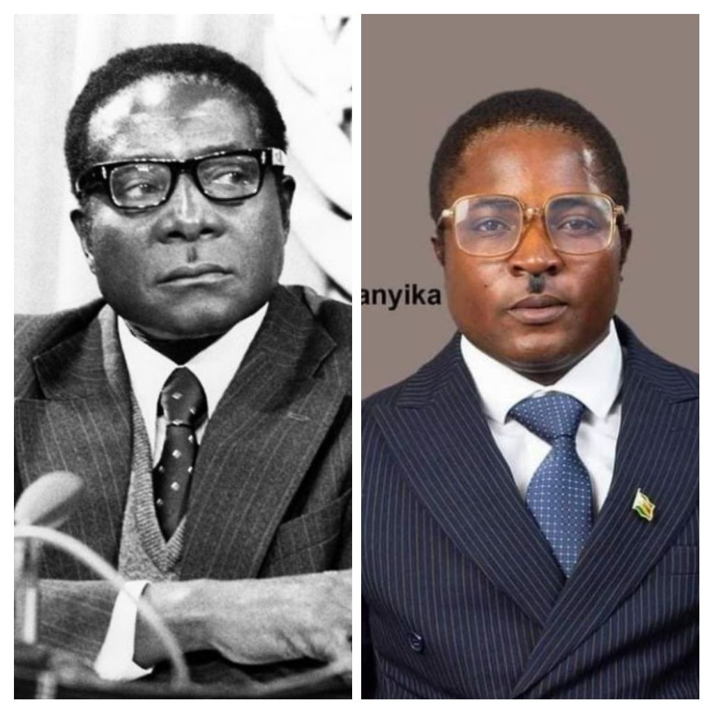 IntlCablesNet's tweet photo. Striking Resemblance | The late Robert Mugabe who ruled Zimbabwe for 37 years seems to have incarnated in a young Zimbabwean artist whose looks &amp; voice are exactly like those of the former ZANU PF leader. Many  suggest that the artist be considered for films profiling Mugabe. https://t.co/RZmRu07teG