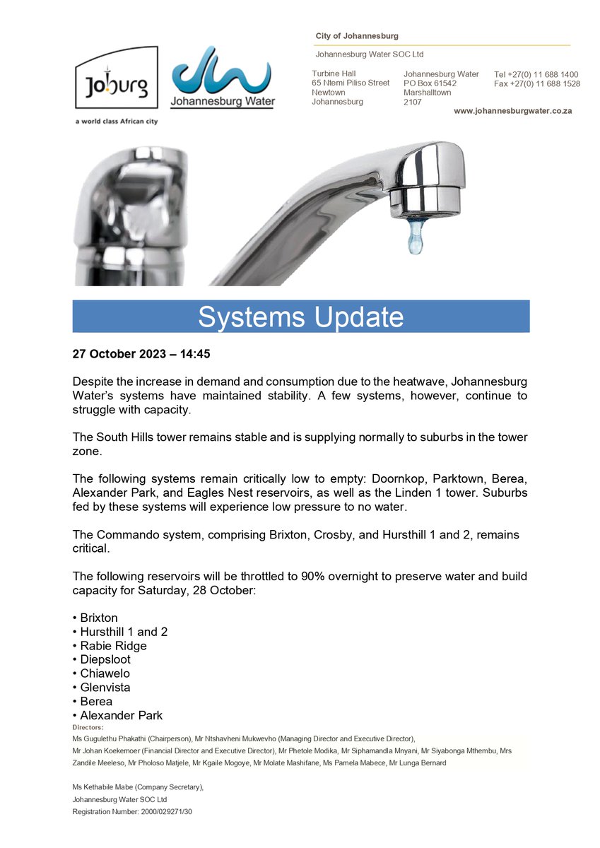 Johannesburg Water tweet media