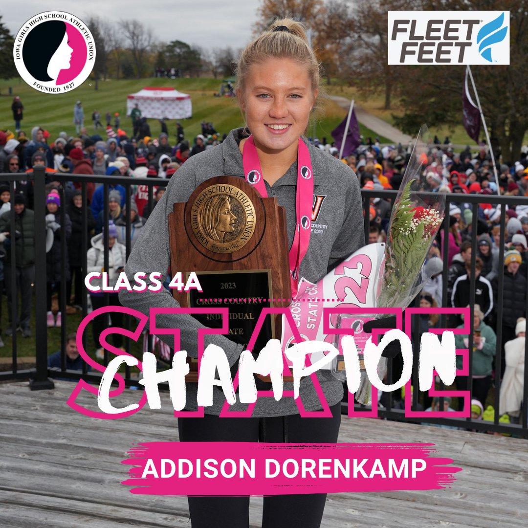 IGHSAU's tweet photo. The Class 4A individual champion - congratulations to West Des Moines Valley's Addison Dorenkamp https://t.co/oXpsOvQoGg