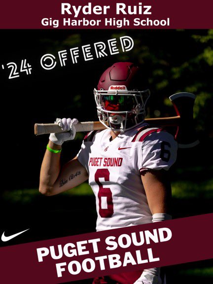 RyderRuiz5's tweet photo. After some great conversations with @jeffthomas4 and @LOGGER_LBCOACH I am very blessed to say I have received my second offer to continue my athletic career @P_S_football. @GHTIDESFB @dreeves44 @JacobLawson24 @RFordFSP @Kalewong20 @PrepRedzoneWA @BrandonHuffman https://t.co/SIioK9vKPx