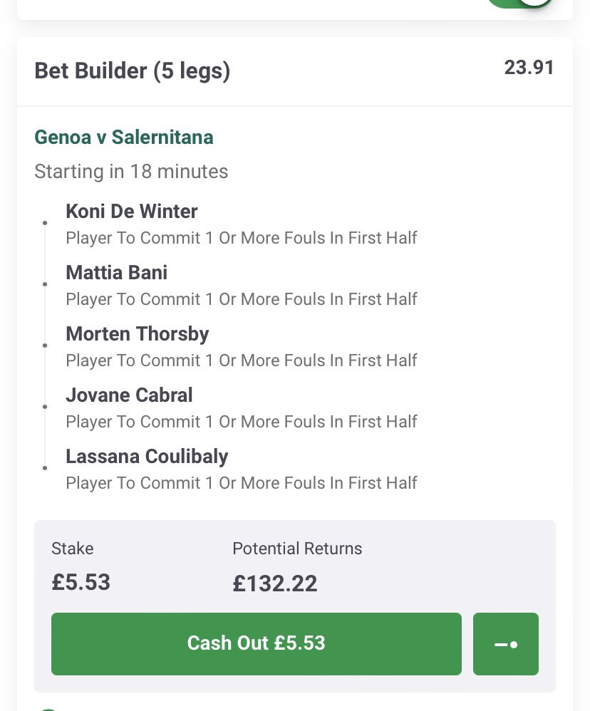 InplayIcon's tweet image. 180/1 fh fouls longshot - on the two singles as well. And one for Italy @ 23s