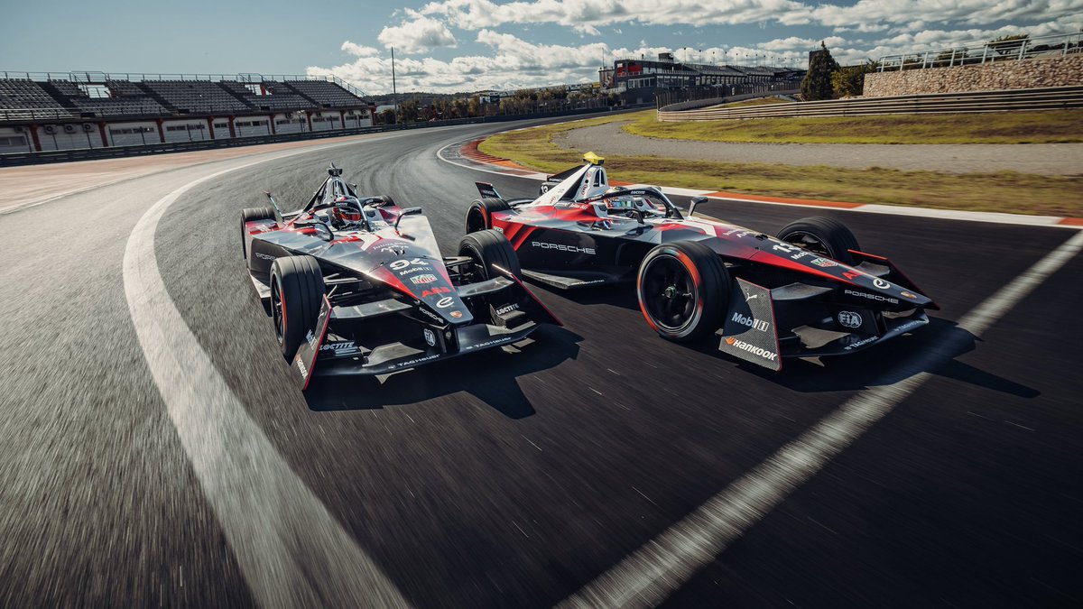 PorscheNewsroom's tweet photo. With the official test in Valencia, Porsche’s countdown to the 2024 ABB @FIAFormulaE World Championship has begun. #Porsche works drivers @PWehrlein and @afelixdacosta conducted an intensive test programme with the Porsche 99X Electric. More: https://t.co/iW5Mr5ByEO https://t.co/yHZJrBKQJ0