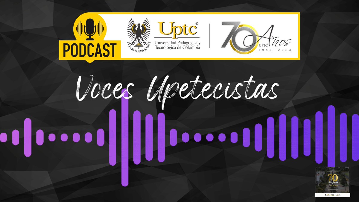 UPTCoficial's tweet image. 🎙️ ¡Un viaje a través del tiempo! 🪙  #UPTC70Años  
Te invitamos a escuchar el #TERCER capítulo de #UPTCPodcast: "70 Historias, en 70 Años". ¡Un fascinante viaje sonoro! 👇

#Spotify 👉 open.spotify.com/episode/3LUvS3…
#YouTube 👉 youtube.com/watch?v=mbG4LR…