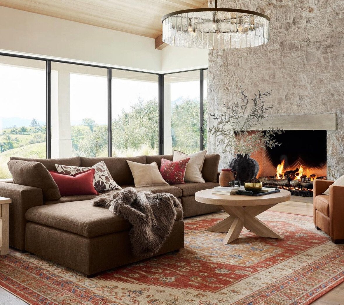 From the cozy <a href="/potterybarn/">Pottery Barn</a> blanket to the inviting fire, every detail radiates autumn vibes🍂 Turn over a new leaf in your decor👉️members.hostgpo.com/v/3/pottery-ba…