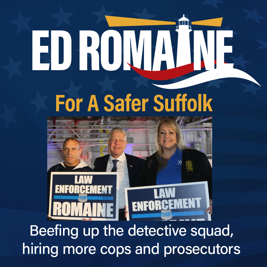 We cannot let crime, gangs and drug dealers invade our communities. As County Executive, I will hire more cops and prosecutors and beef up the detective squad. #RomaineForSaferMoreAffordableSuffolk #PublicSafety