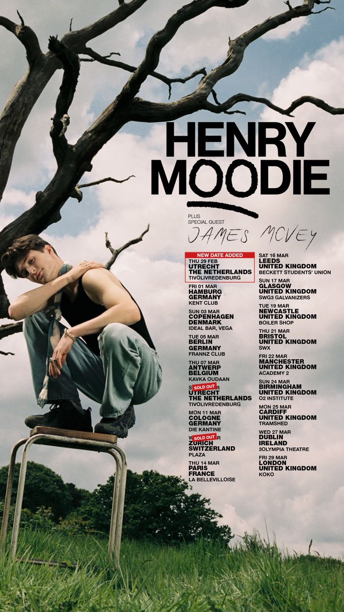 henrymoodieuk's tweet image. JAMES MCVEY IS JOINING ME ON THE TOUR AHHHHH