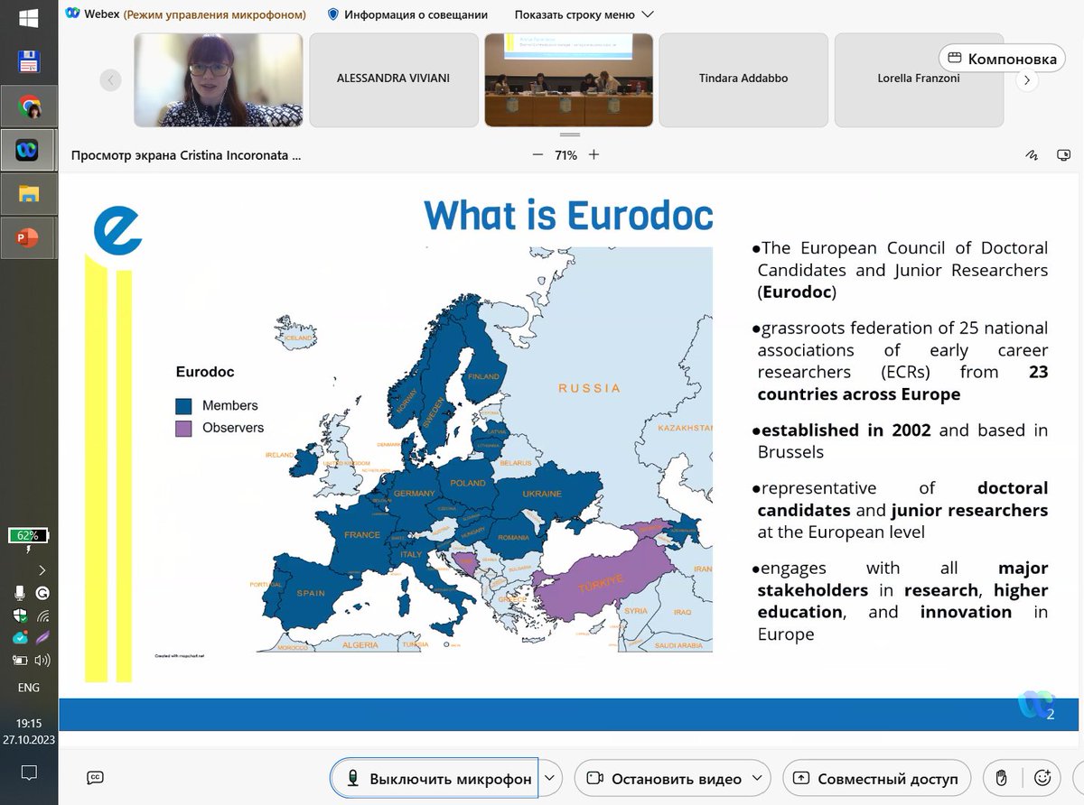 Eurodoc's tweet photo. 👩‍🎓Today our Communication Officer @AnnaPavelieva  has presented the Eurodoc project "Women in Research" online at the Conference "Implementing the Istanbul Convention. The role of the educational
and academic system" (October 27-28, Milan, Italy).
#Equality #genderequality https://t.co/4jk9VmPSfd